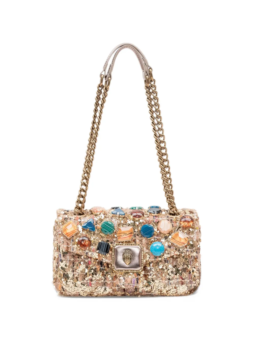Kurt Geiger London Pimlico sequin-embellished shoulder bag - Oro