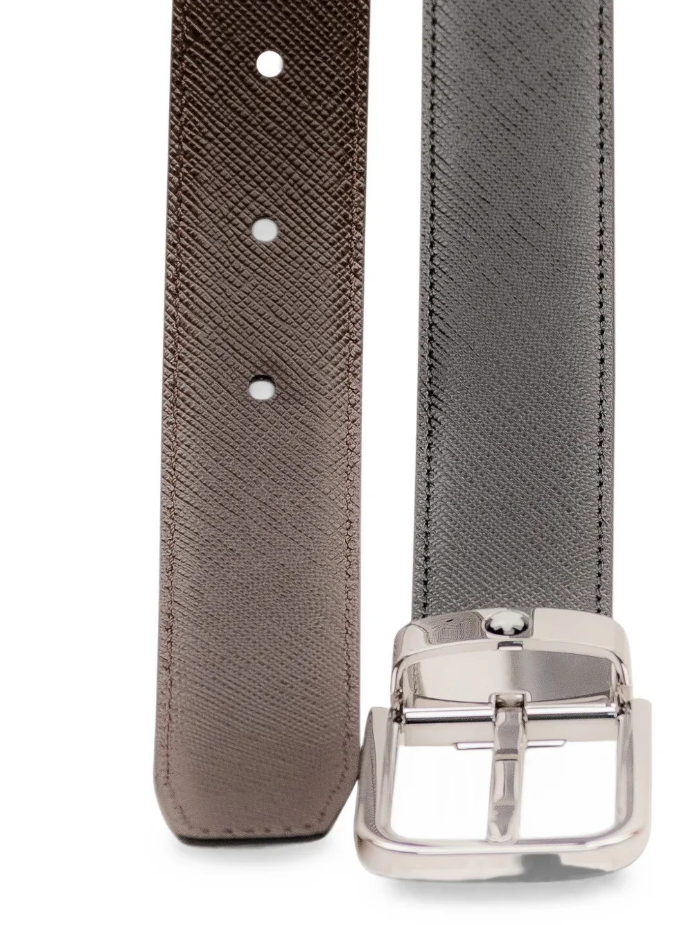 Montblanc Omkeerbare riem met gekruiste bandjes Zwart