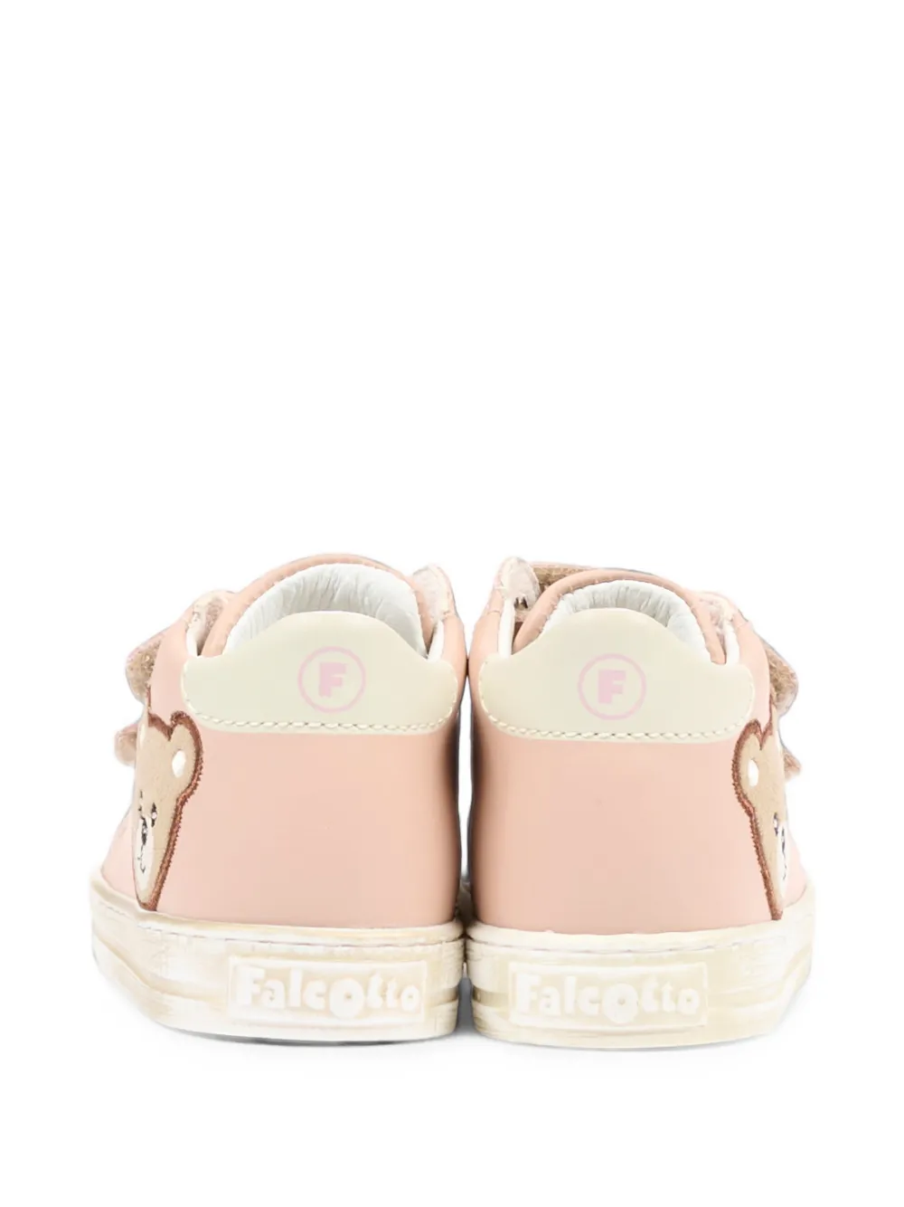 Falcotto Geordi 3 VL bear-patch touch-strap sneakers Roze