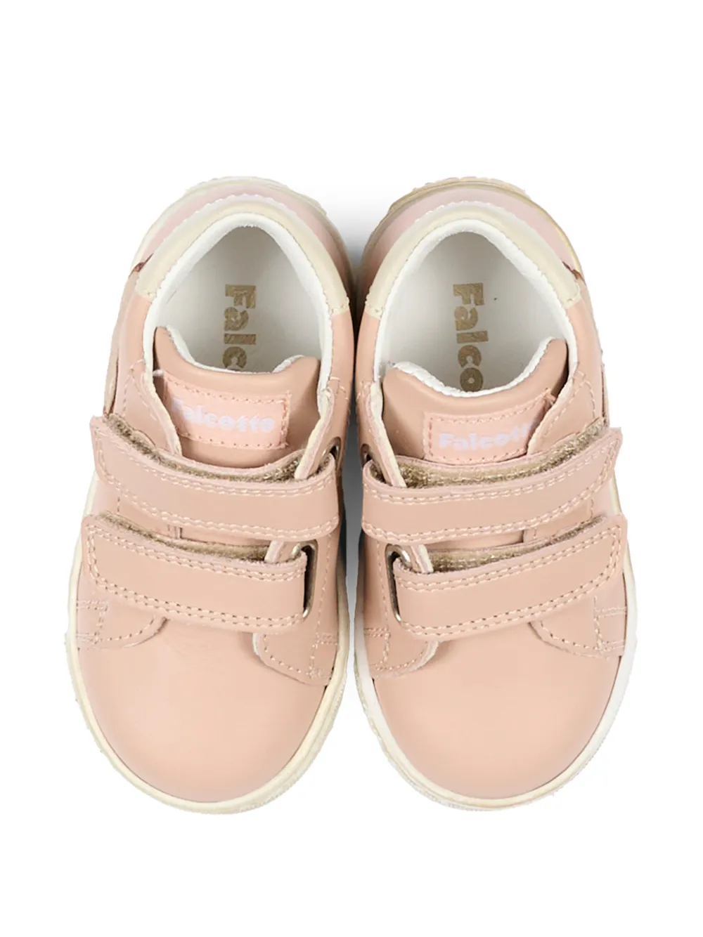 Falcotto Geordi 3 VL bear-patch touch-strap sneakers Roze