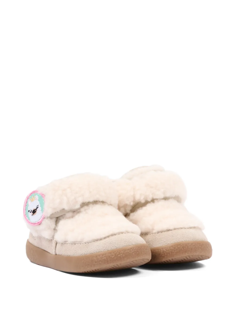 Falcotto faux-shearling touch-strap sneakers - Toni neutri