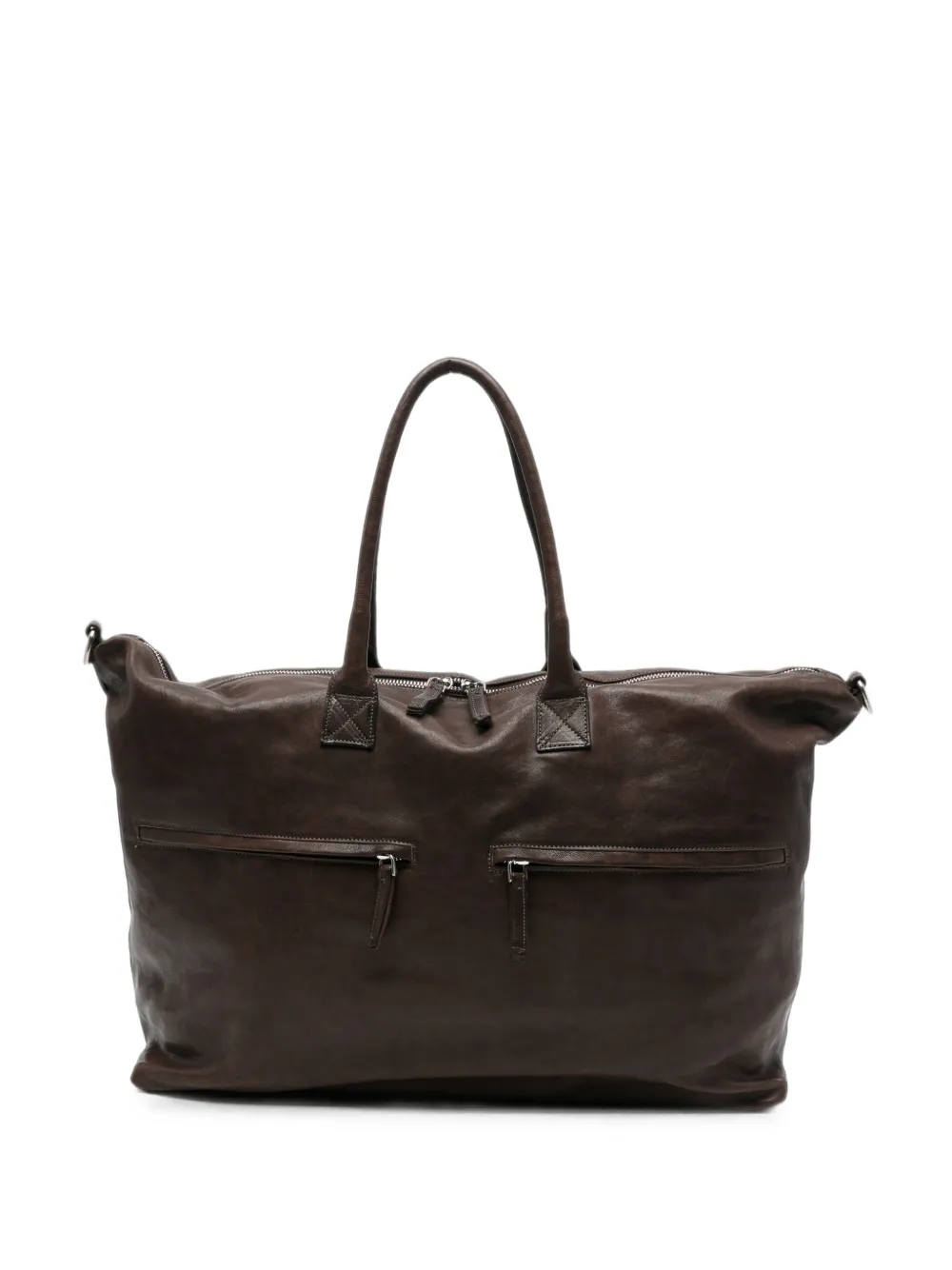 Sommet Santiago Washed-leather Holdall In Brown