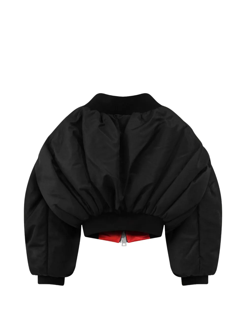 Givenchy Off-shoulder cropped nylon bomberjack Zwart
