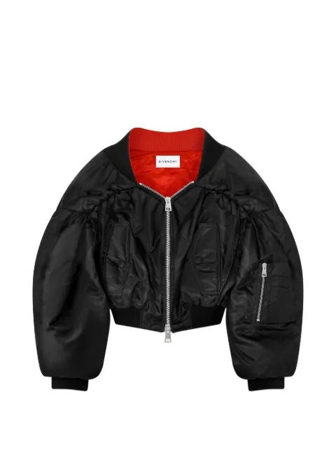Givenchy off-the-shoulder cropped bomber jacket