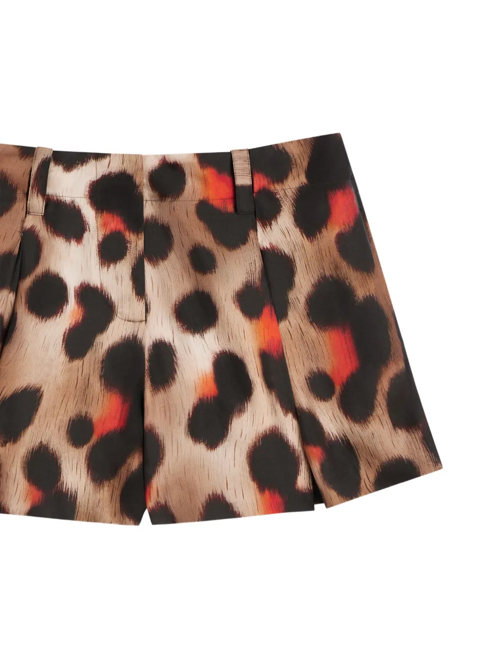 Givenchy Pinch zijden shorts met luipaard-print Beige
