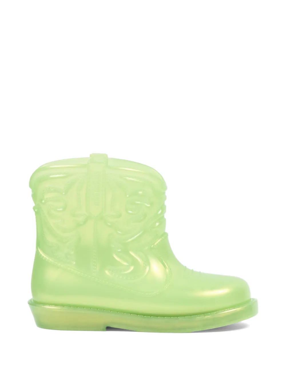 Mini Melissa Texas embossed cowboy-style boots - Verde