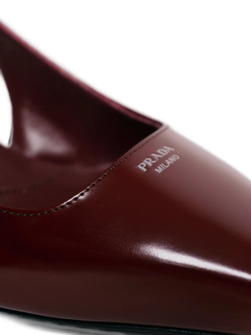 Prada pointed-toe slingback pumps Rood