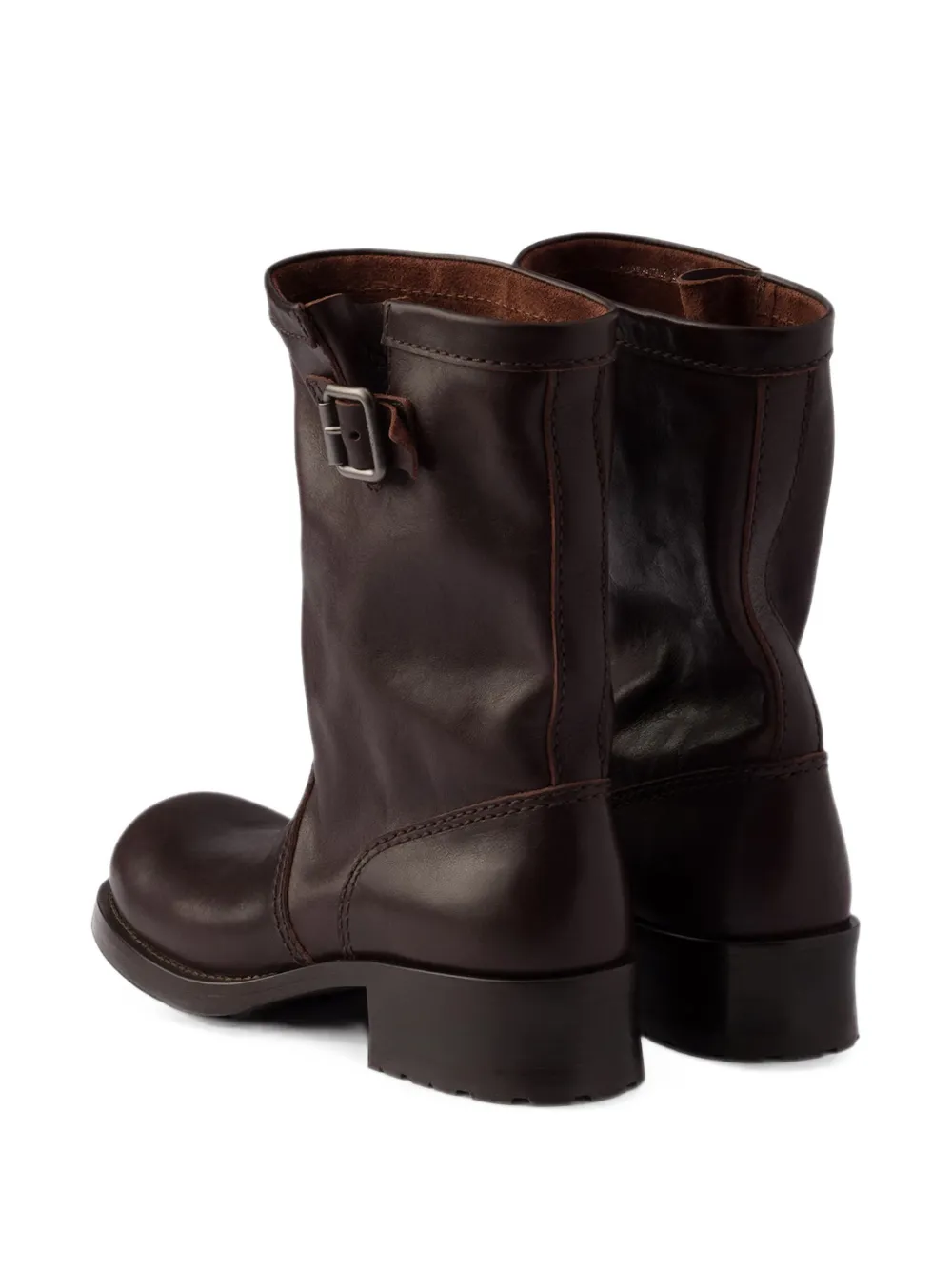 Prada leather mid-calf boots Bruin