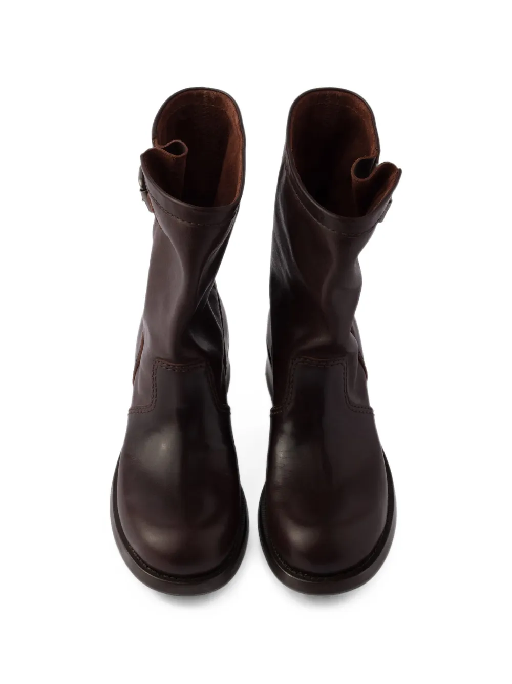 Prada leather mid-calf boots Bruin