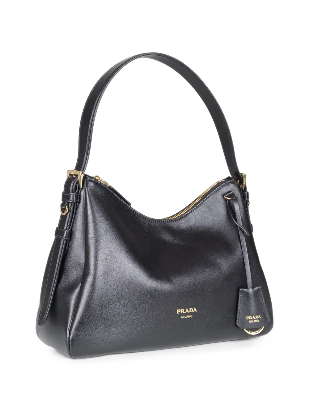Prada Medium Aimée leren schoudertas Zwart