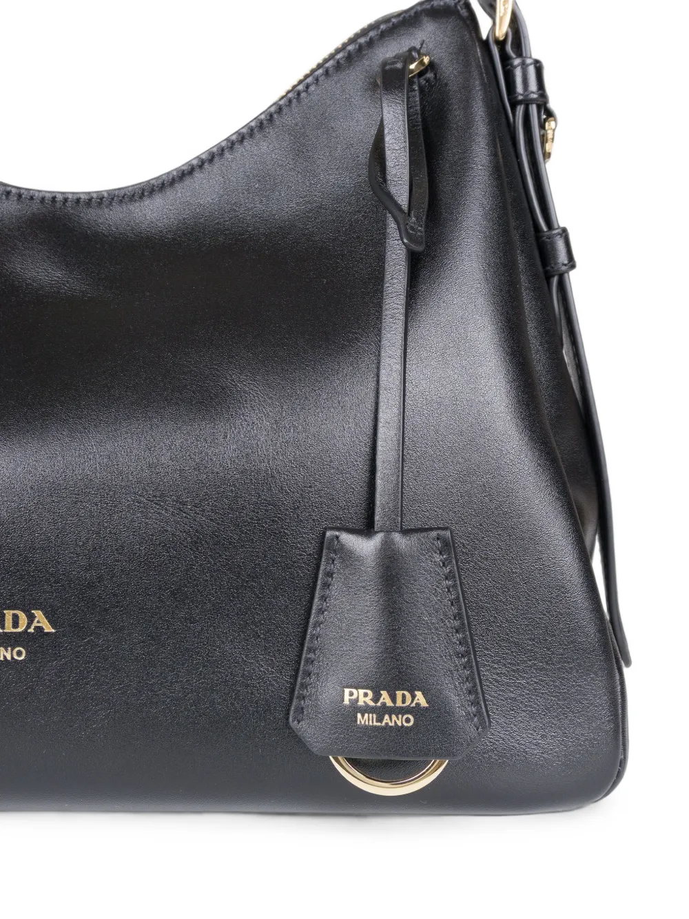 Prada Medium Aimée leren schoudertas Zwart