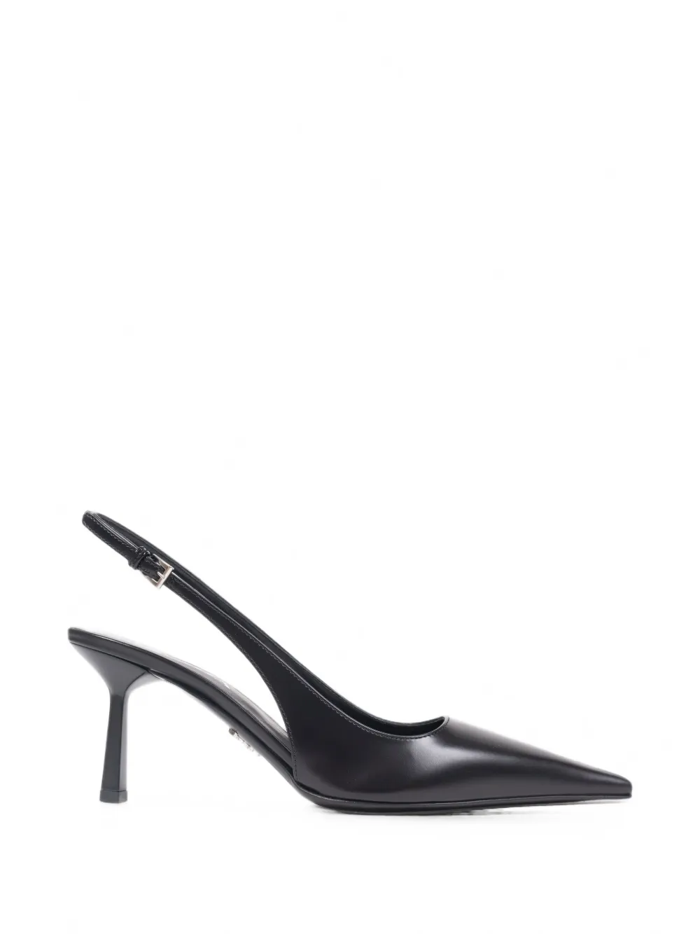 Prada brushed leather slingback pumps Zwart
