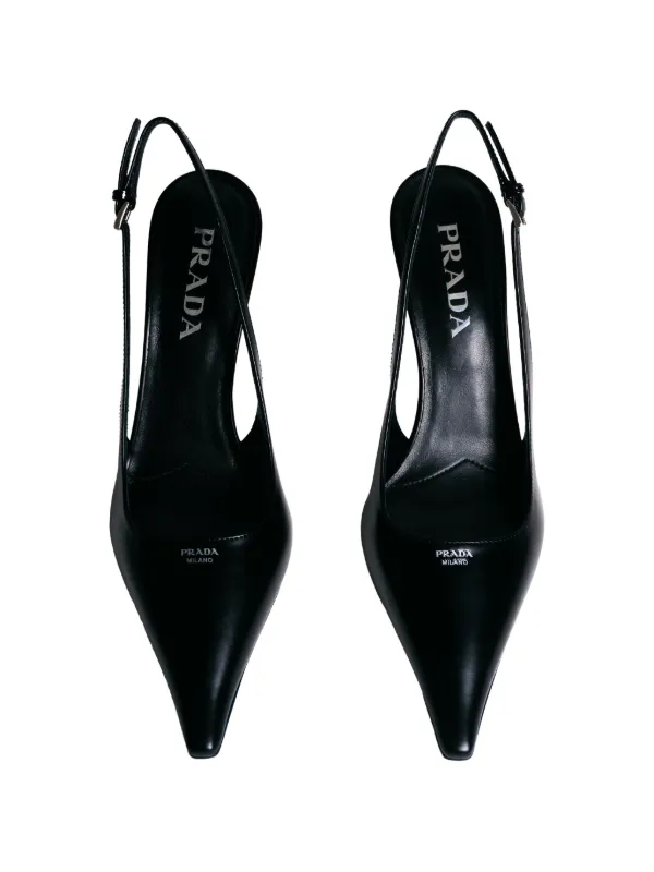 Prada スリングバック パンプス | ブラック | FARFETCH JP