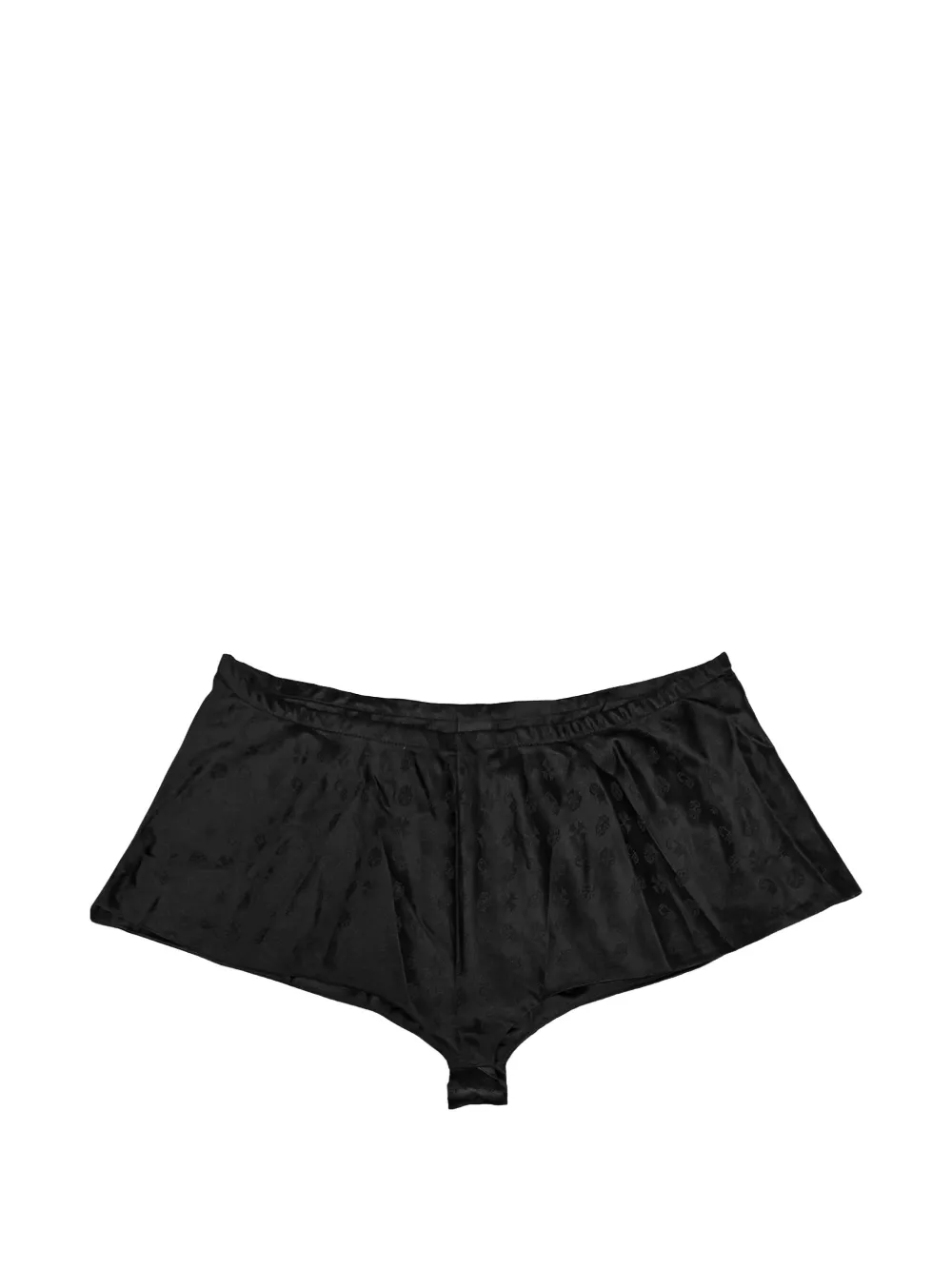 Chrome Hearts monogram-cross silk shorts - Nero