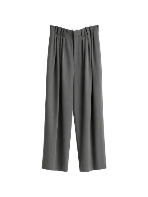 soshiotsuki Eight Tuck pleated wool trousers