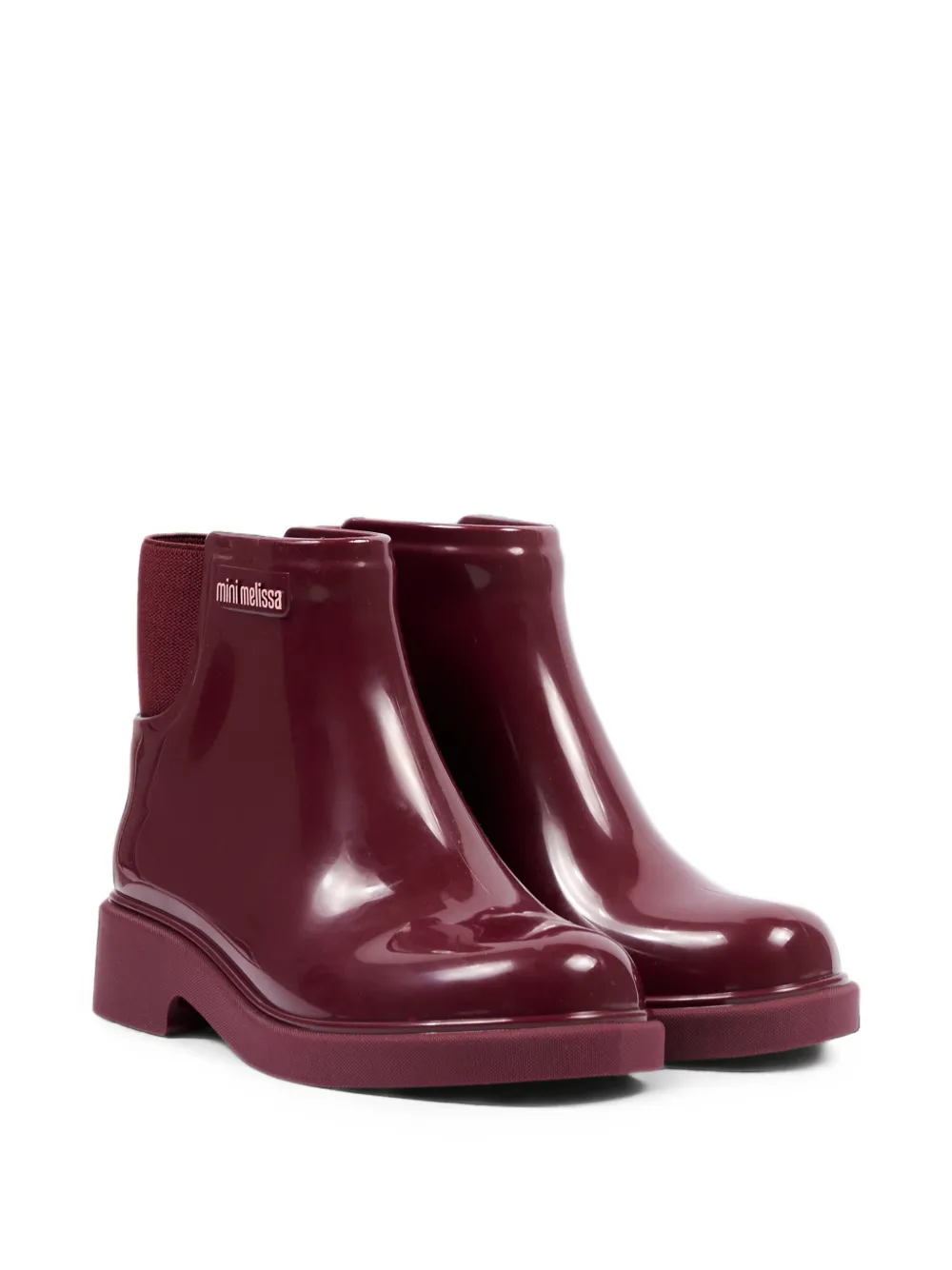 Mini Melissa Chelsea II logo-plaque ankle boots - Rosso