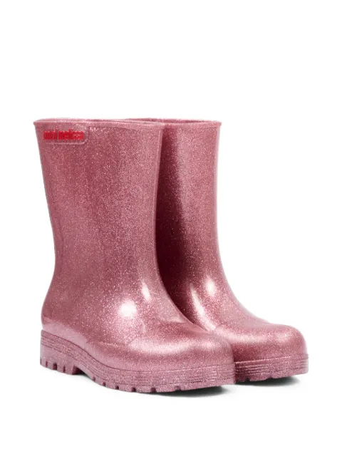 Mini Melissa Welly glitter-effect wellies