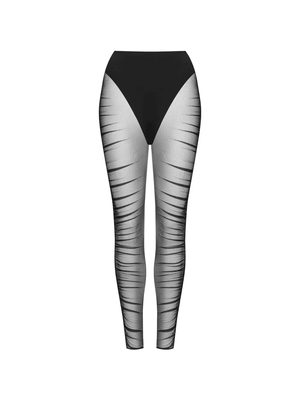 SCANDALE Nuit Fauve mesh-panel leggings