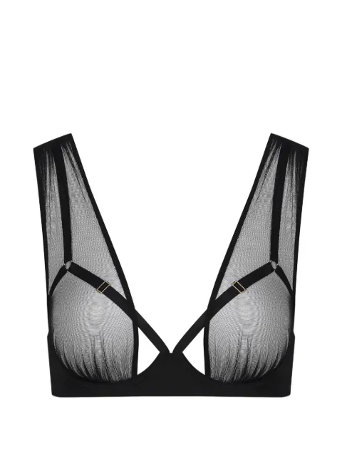 SCANDALE Nuit Fauve mesh-panel bra