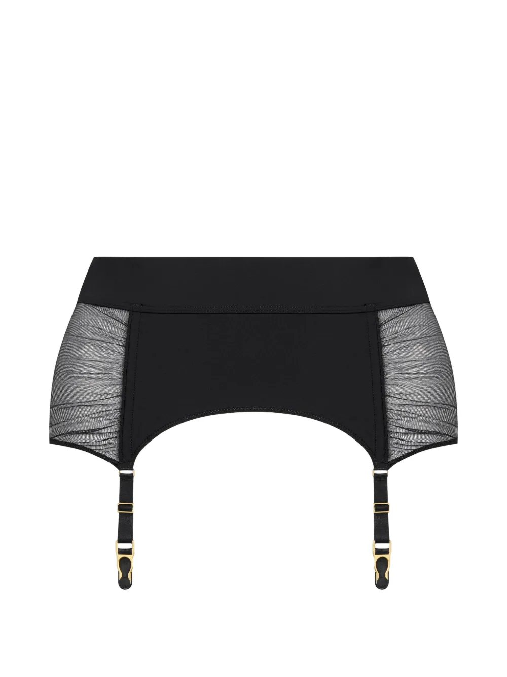 SCANDALE Nuit Fauve mesh-panel suspender belt