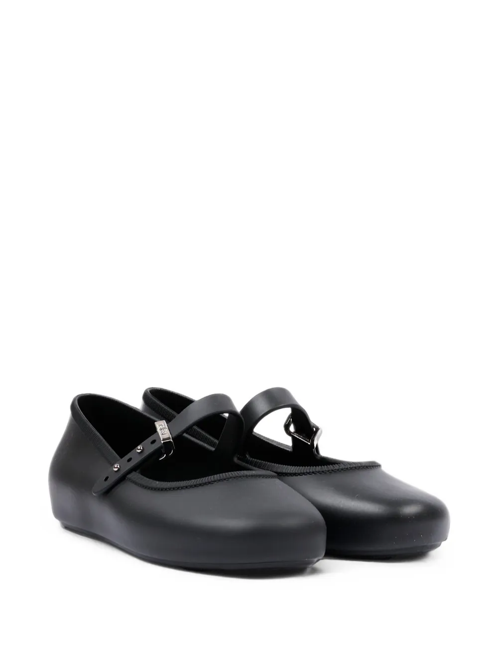 Mini Melissa Soft Ballerina buckle-strap ballet flats - Nero