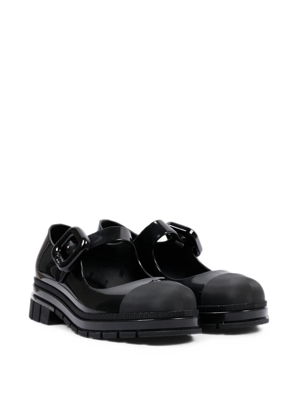 Mini Melissa June buckle-fastening ballet flats - Nero