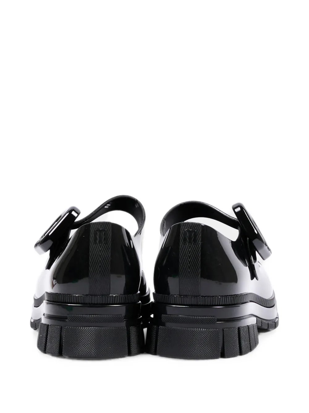 Mini Melissa June buckle-fastening ballet flats Zwart