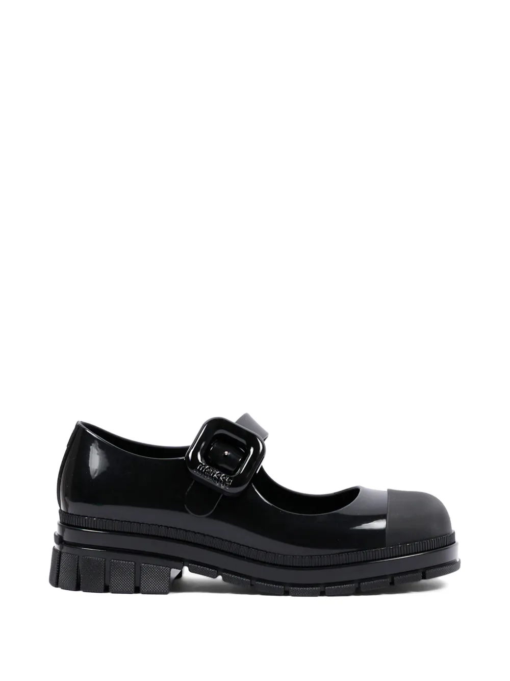 Mini Melissa June buckle-fastening ballet flats Zwart