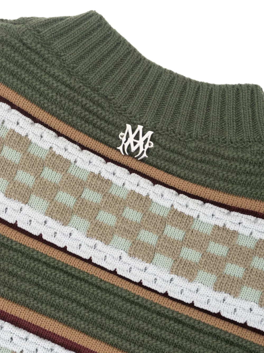 AMIRI striped sweater Groen