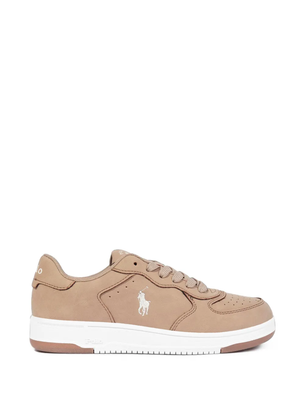POLO RALPH LAUREN KIDS logo-embroidered sneakers - Toni neutri