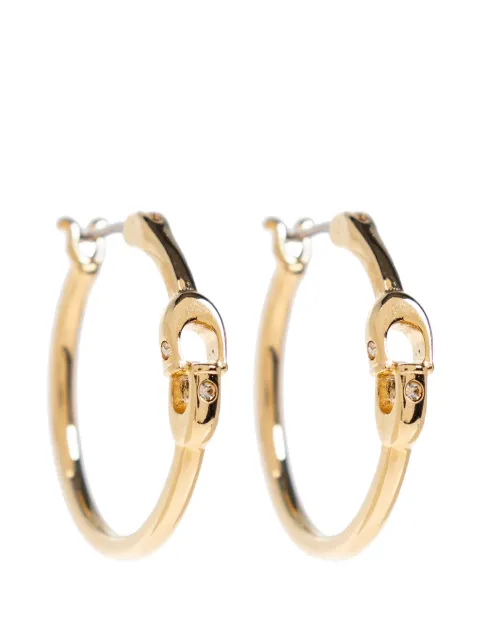 Coach crystal-embellished hoop earrings