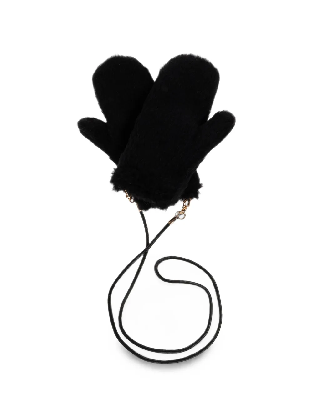 Max Mara Ombrato mittens - Nero
