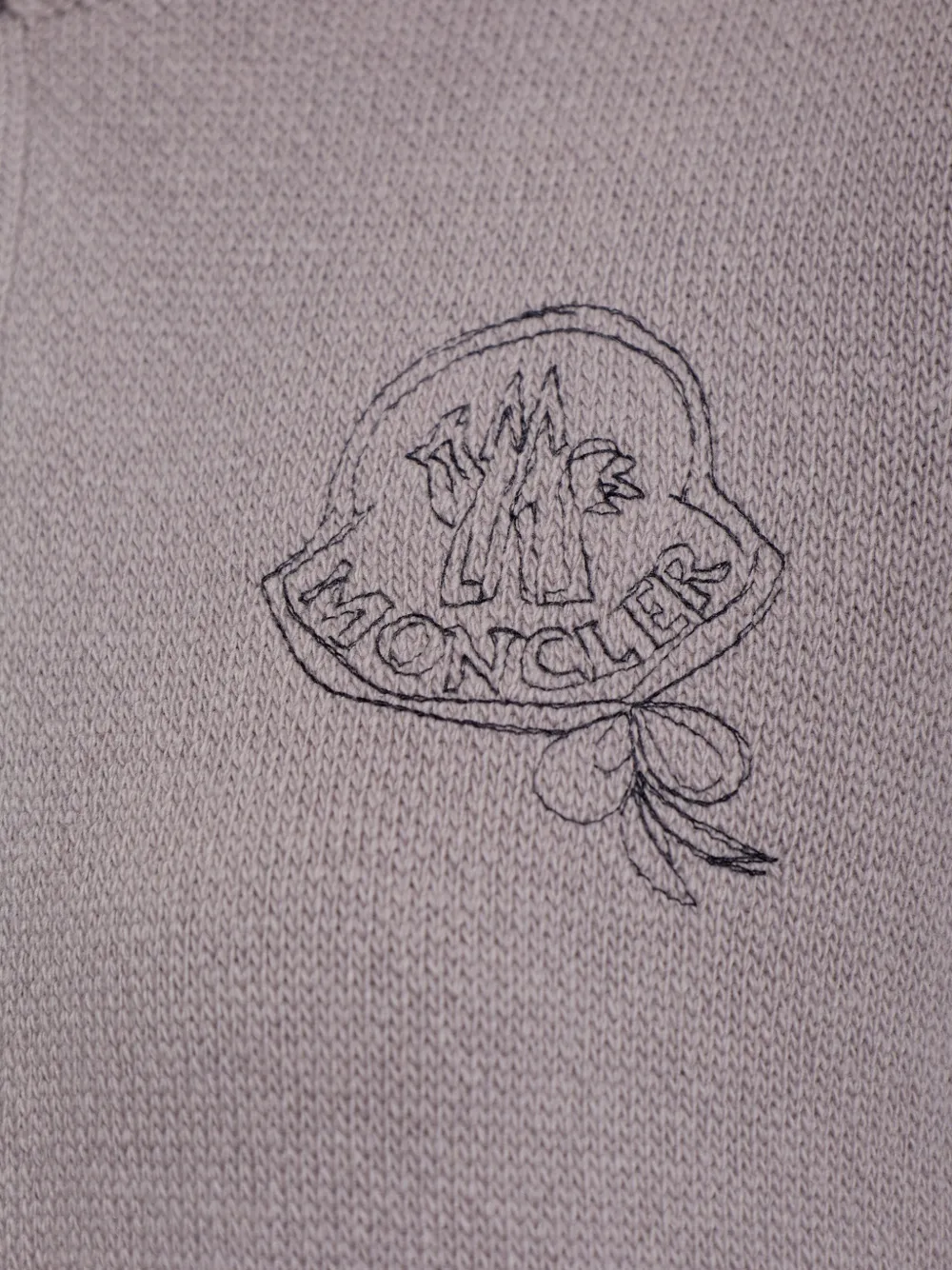 Moncler Vest van wol-kasjmier met geborduurd logo Paars