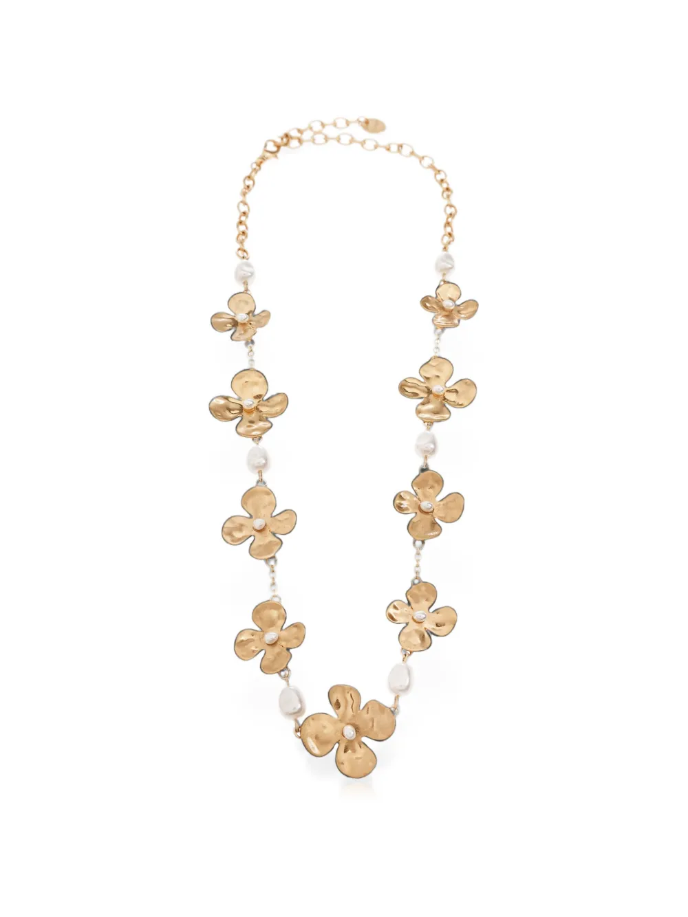 Cult Gaia Lucky faux-pearl floral necklace - Oro