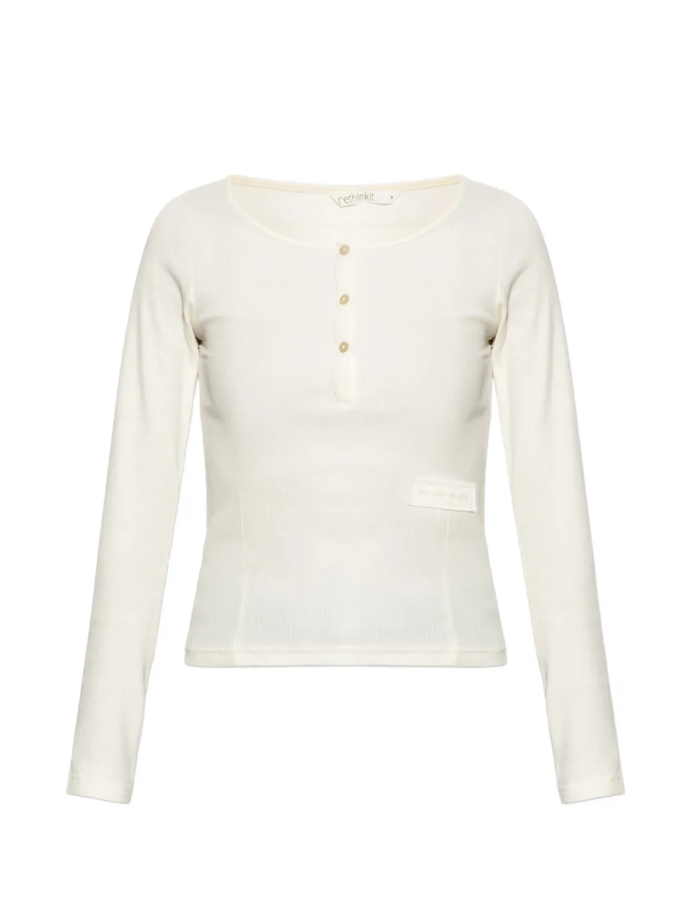 Rethinkit Studios Ribbed Long-sleeve Top In White
