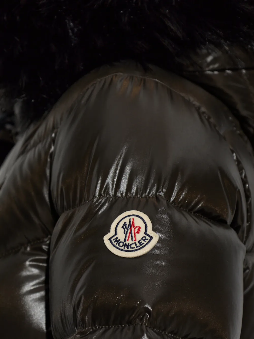 Moncler Fulmar faux-fur trim jacket Bruin