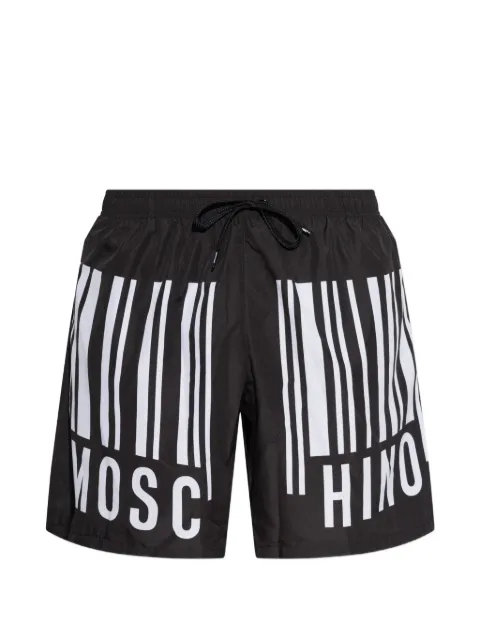 Moschino barcode logo-print swim shorts