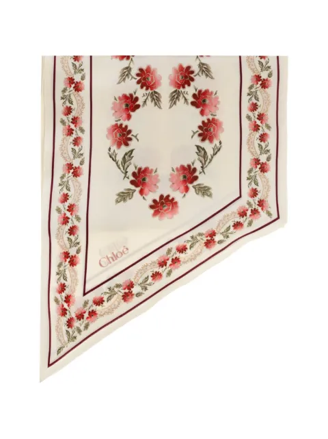 Chloé floral-print silk scarf