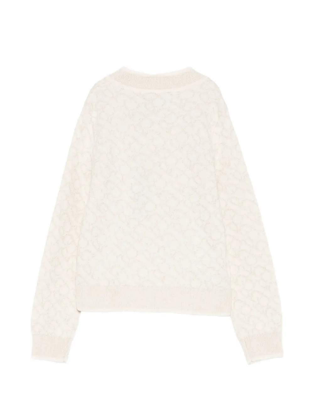 Abel & Lula Trui met monogram-patroon en strik-detail Beige