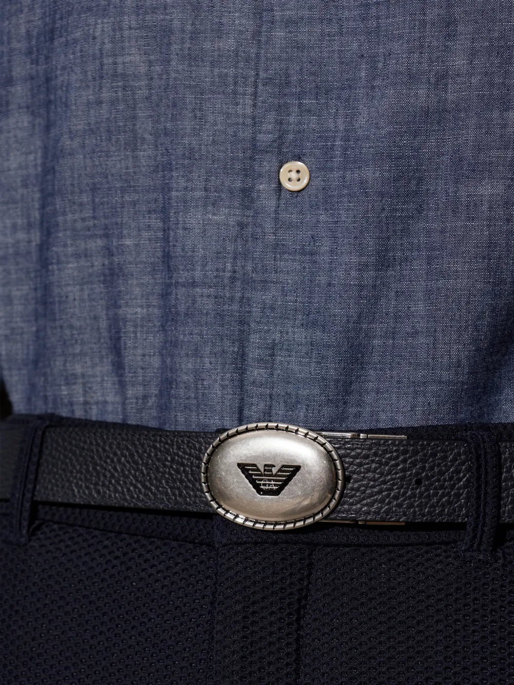 Emporio Armani Omkeerbare riem Zwart