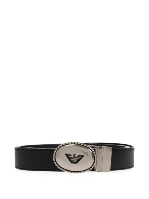 Emporio Armani logo-plaque reversible belt