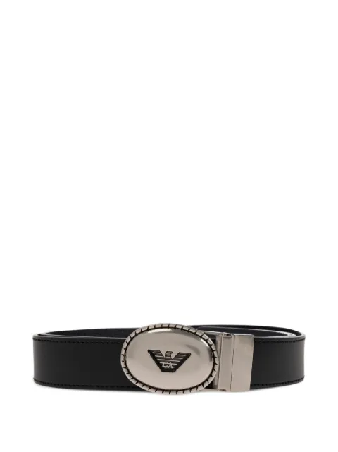 Emporio Armani logo-plaque reversible belt