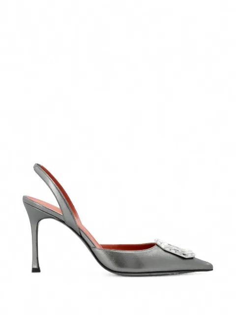 Amina Muaddi Camelia crystal-embellished pumps