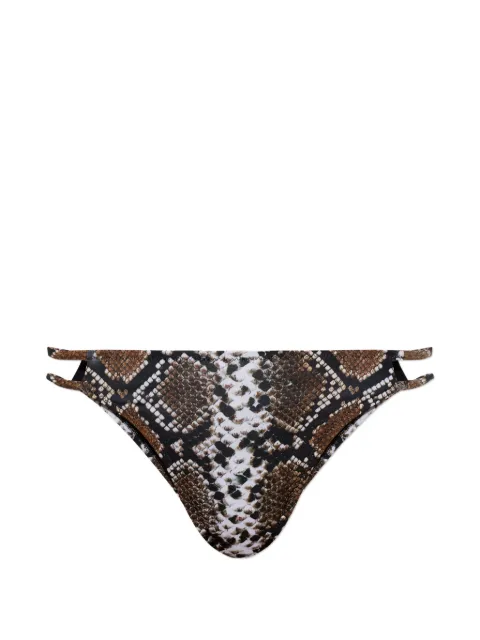 Moschino snake-print cut-out bikini bottoms