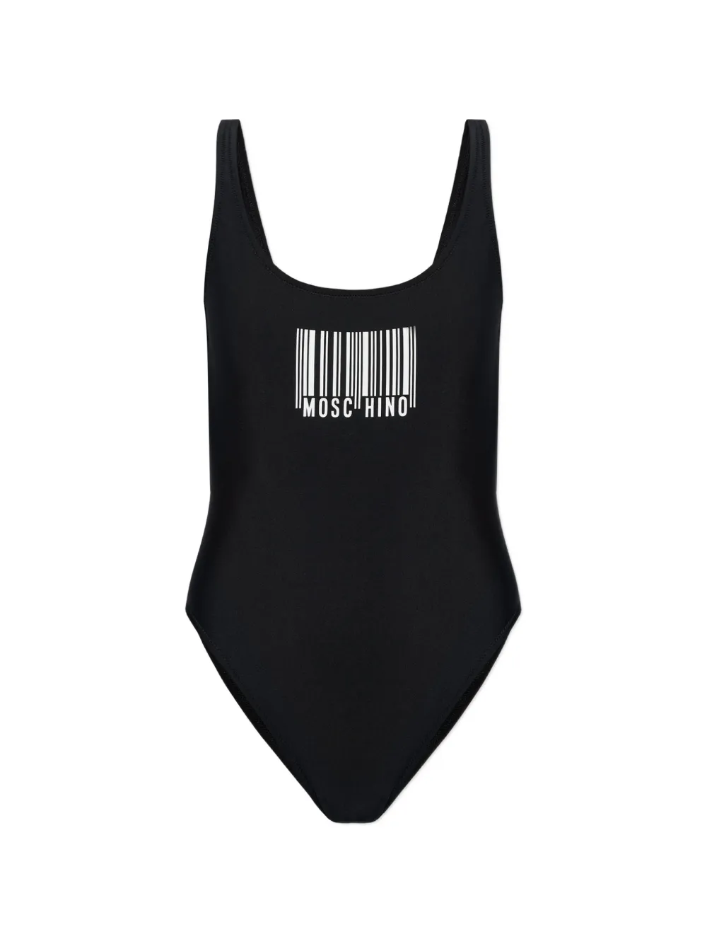 Moschino barcode-print one-piece swimsuit - Nero