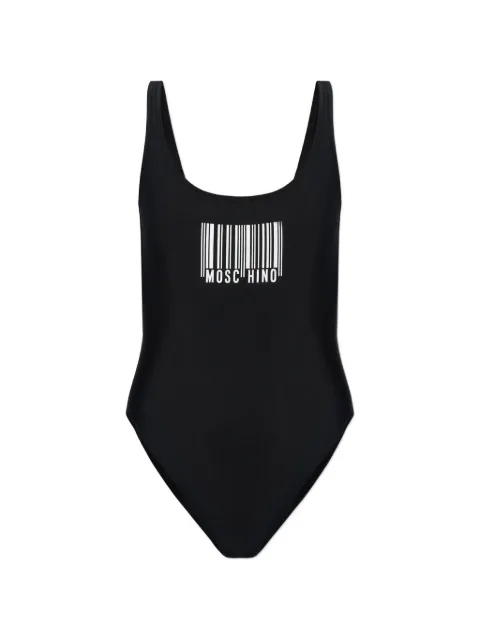 Moschino traje de baño con código de barras estampado