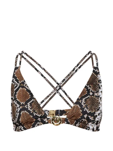 Moschino snake-print bikini top