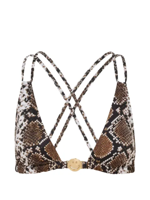 Moschino printed triangle bikini top