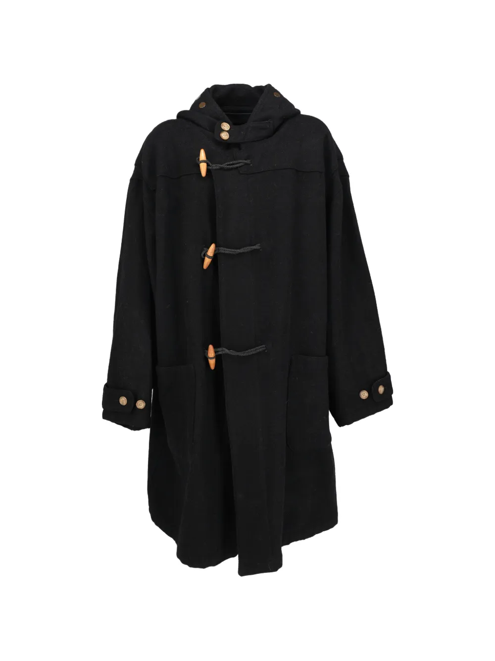 C.P. Company Pre-Owned hooded toggle-fastening duffle coat - Nero