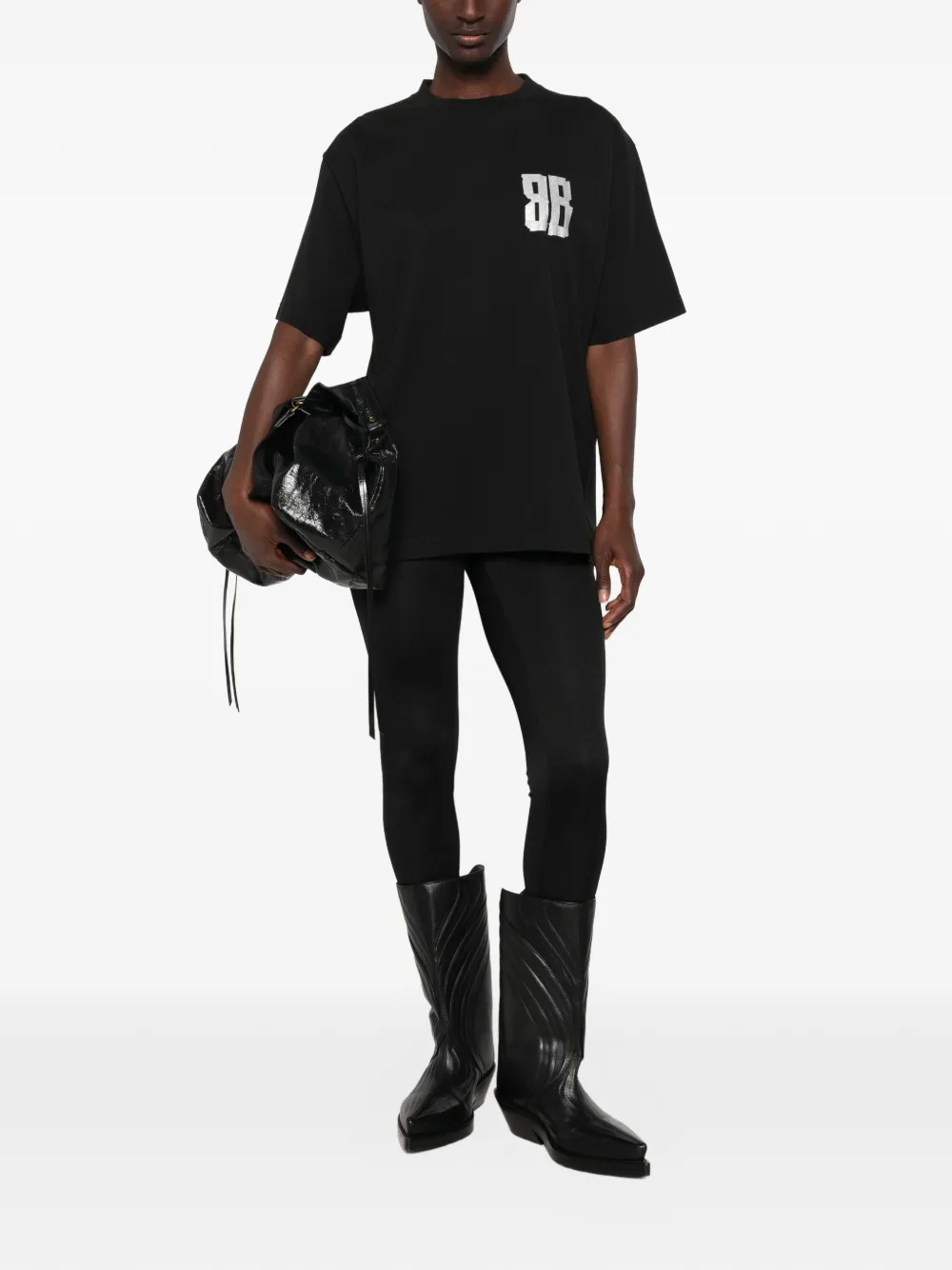 Balenciaga Gaffer T-shirt met logo-print Zwart
